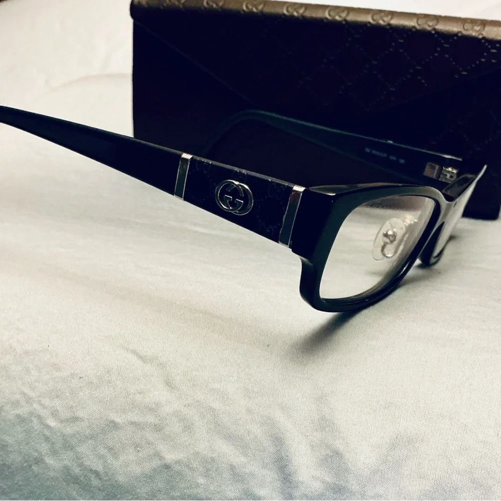 Gucci Black Eyeglasses with Case - Picture 6 of 10